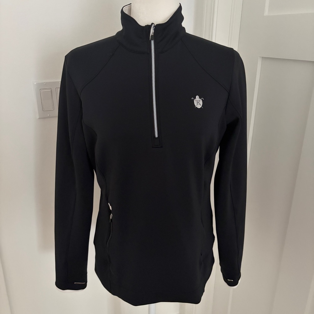 Zero Restriction Womens M Black 1/4 Zip Golf Pullover Stretch Performance Top*X7